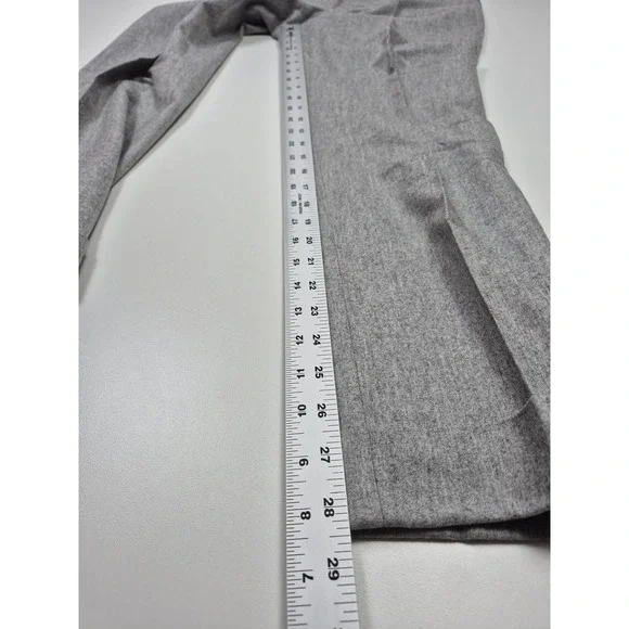 Rota Pantaloni Pants Mens 32x28 Gray Wool Flat Front Cuffed Lined Italy 46